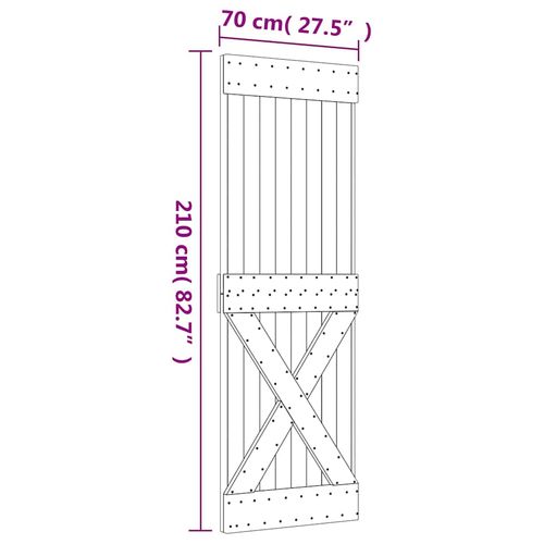 Drzwi przesuwne z osprzętem, 70x210 cm, lite drewno sosnowe na Arena.pl