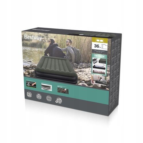 MATERAC DMUCHANY WELUROWY 2 OSOBOWY 203x152x36 cm ŁÓŻKO BESTWAY 67699 na Arena.pl