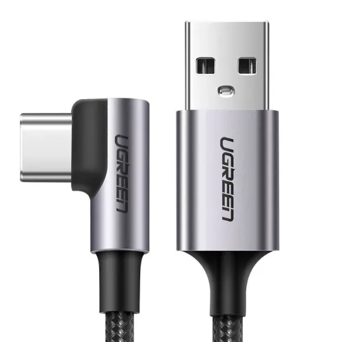 Kabel Ugreen US284 50941 USB-A (prosty) / USB-C (kątowy) 3A 1m - szary na Arena.pl