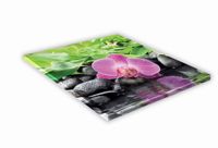 SZKLANA DESKA KUCHENNA 40x40 439h Orchidea kamyki