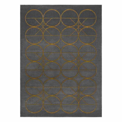RUG/LU/ESTEMA/CIRCLES/GRAPHITE+GOLD/140x190 na Arena.pl