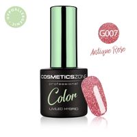 Cosmetics Zone Lakier hybrydowy hipoalergiczny brokat róż 7ml – G007