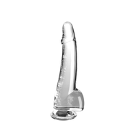 dildo 25cm king cock clear with balls pipedream