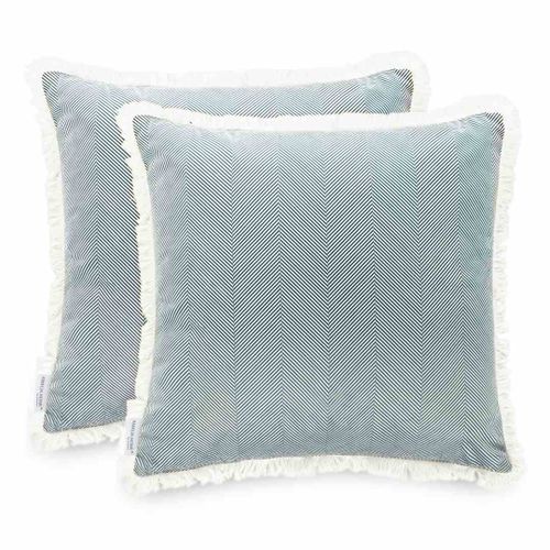 CUS/AH/VELVET/CLEAR/BOTTLEGREEN/FRINGE/45X45*2 na Arena.pl