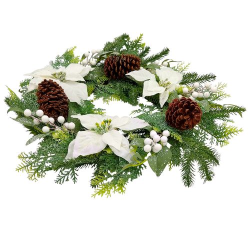 WIANEK ZIMOWY NA DRZWI WIENIEC ŚWIĄTECZNY STROIK GIRLANDA 60 cm DEKORACJA na Arena.pl