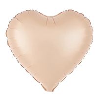 Balon foliowy serce karmelowe matowe, 45 cm