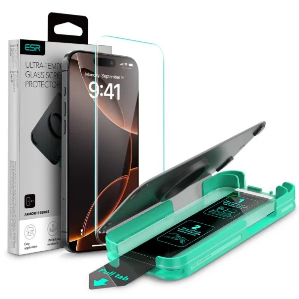 Szkło hartowane ESR Armorite z aplikatorem na iPhone 16 Pro zdjęcie 1