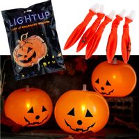 Balony Halloween Led 5Szt Dynie Świecące Dekoracje Pomarańczowe