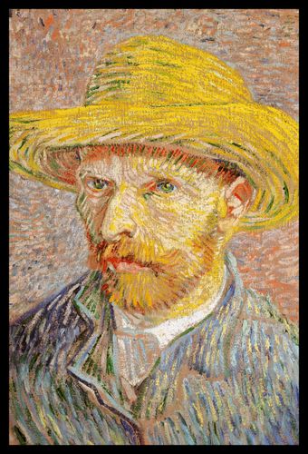 Plakat 40x60cm Self-Portrait with a Straw Hat, Van Gogh Vintage na Arena.pl