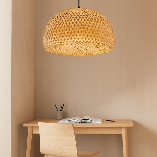 Lampa sufitowa LED wisząca żyrandol E27 oprawa pleciona 38cm boho na Arena.pl