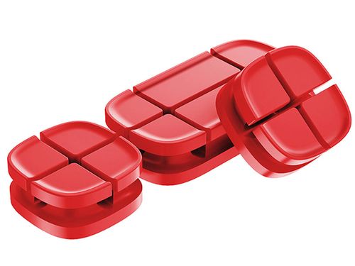 Baseus organizer do kabli Cross Peas Cable Clip czerwony na Arena.pl