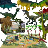 DLA DZIECI  ZESTAW FIGURKI DINOZAURY AKCESORIA