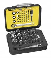 STANLEY Zestaw bitów 39el. 1/4" z kluczem z grzechotką 1-13-907