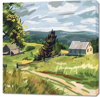 Obraz 90x90cm Bujna Wieś