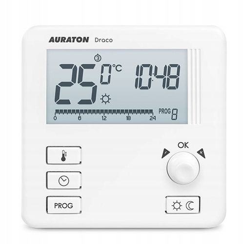 PRZEWODOWY STEROWNIK REGULATOR TEMPERATURY TERMOSTAT POKOJOWY AURATON DRACO na Arena.pl