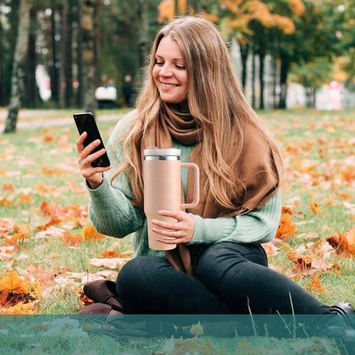 DUŻY KUBEK TERMICZNY ZE SŁOMKĄ TERMOS DO SAMOCHODU NA WODE 1200ML na Arena.pl