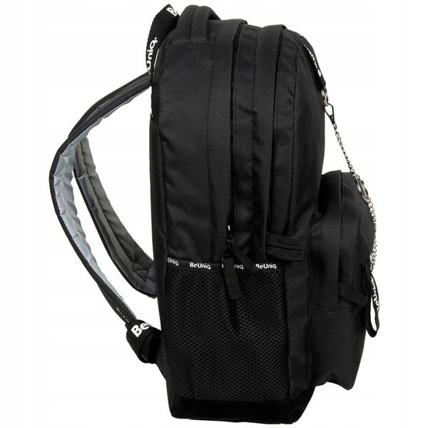 Plecak szkolny młodzieżowy BeUniq Casual czarny zdjęcie 3