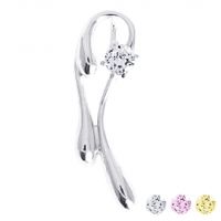 SREBRNY WISIOREK LEJĄCY Z DUŻĄ CYRKONIĄ SREBRO PRÓBY 925