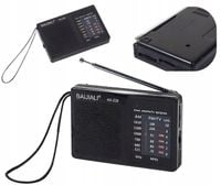 RADIO KUCHENNE BUDOWLANE PRZENOŚNE BATERYJNE KIESZONKOWE MAŁE CZARNE