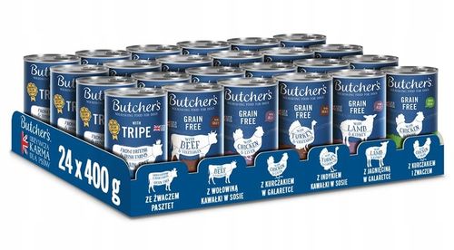 Butchers mokra karma dla psa original mix smaków 24x400g na Arena.pl