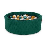 suchy basen minky h-30 cm z piłkami 300szt. - butelkowa zieleń