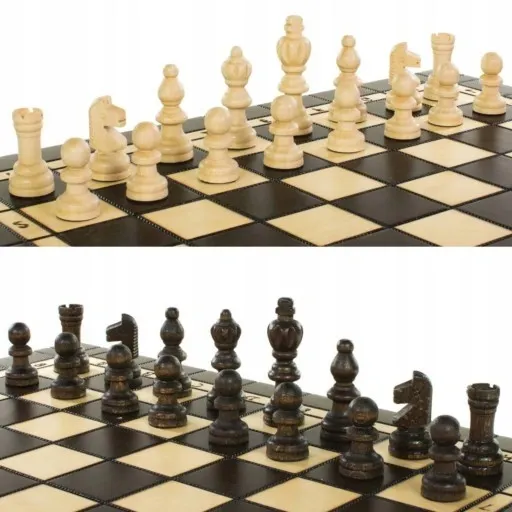 GRY DREWNIANE 3w1 = SZACHY + WARCABY + BACKGAMMON zdjęcie 15