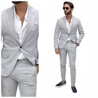 Marynarka spodnie Garnitur Męski Szary slim Fit rozmiar 52/33