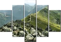 105CM 150CM ZEGAR 5 ELEM GŁÓWNA GRAŃ TATR STOPAMI DRUK OBRAZ