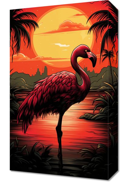 Obraz 30x50cm Flaming nad Wodą zdjęcie 1