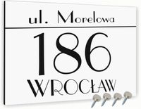 Tabliczka adresowa Aluminiowa Tablica adres domu Biała 30x20 Różne wzory