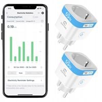 EIGHTREE Inteligentne Gniazdko WiFi 16A z Pomiarem Energii, Alexa