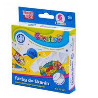 farby do tkanin zestaw 6x15ml creativo astra 9642