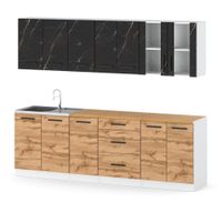 Kuchnia Nowoczesna Modułowa Z Blatem 2.6m Remino Biały San Sebastian Wotan