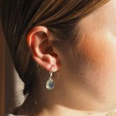 Kolczyki - owalny Labradoryt w srebrze 3