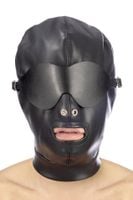 PU FETISH MOUTH HOOD