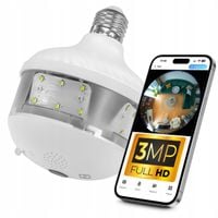 KAMERA W ŻARÓWCE 360° WIFI IP Z3 3MPx FISHEYE E27 AUDIO LAMPA