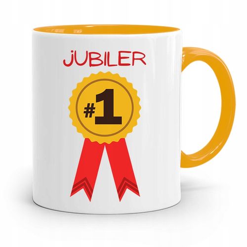 Dla Jubilera Kubek Żółty Jubiler Numer Jeden Z Nadrukiem Ze Zdjęciem na Arena.pl