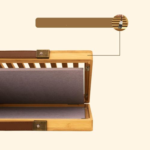 Składany Ociekacz do Naczyń Bambus i Kamień 40x30 cm Brązowy Szary na Arena.pl