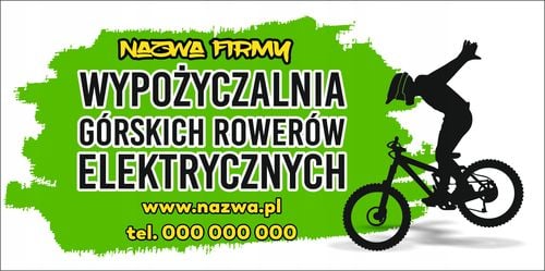 BANER REKLAMOWY projekt 130x80 cm WYNAJEM AUTA na Arena.pl