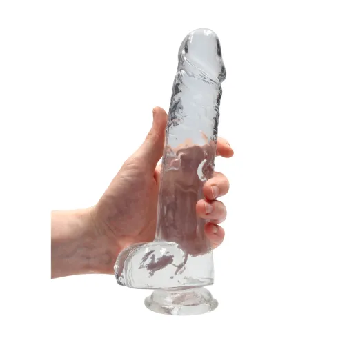 realrock crystal clear - model z anatomicznymi kulkami 25 cm z przyssawką na Arena.pl