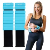 DrFit silikonowe obciążniki kostki nadgarsti regulacja 2x 0,45kg niebieskie