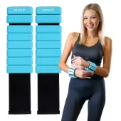 DrFit silikonowe obciążniki kostki nadgarsti regulacja 2x 0,45kg niebieskie