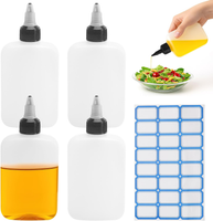 Butelki dozujące 120 ml 2 szt z etykietami sos olej