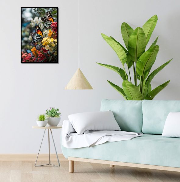 Plakat 40x60cm Motyle Na Łące zdjęcie 4