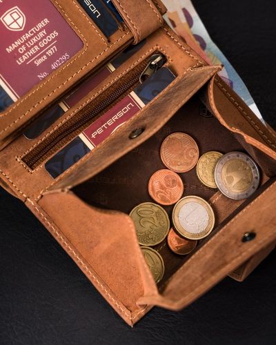 PETERSON modny portfel męski skórzany nubuk RFID na prezent na Arena.pl