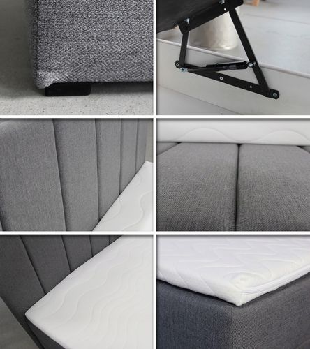 Kontynentalne łóżko, pojemnik i materac + topper, bonell, STAR MINI 120 na Arena.pl