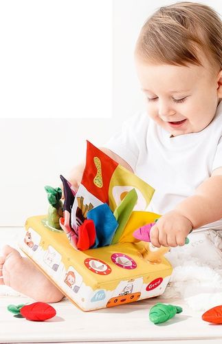 SORTER PUDEŁKO Z CHUSTECZKAMI MARCHEWKI PLUSZOWE MONTESSORI SENSORYCZNE na Arena.pl