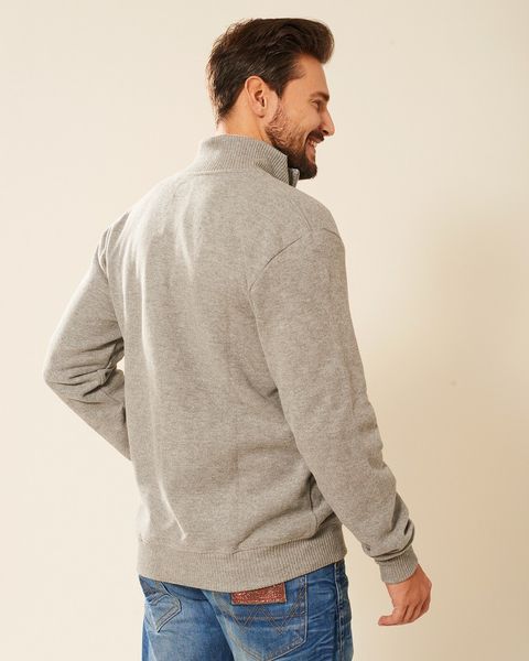 Sweter męski bawełniany szary Platon Rozmiar - XL zdjęcie 2