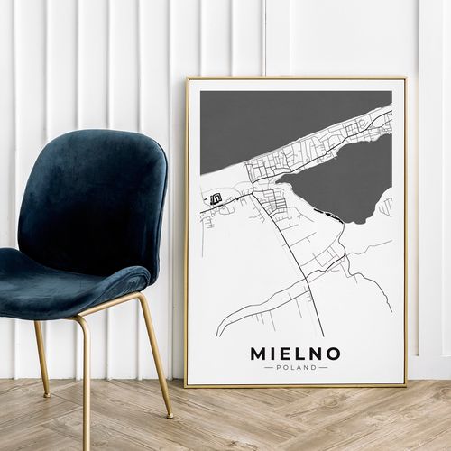 Plakat plan miasta mapa Mileno 70x100 cm na Arena.pl