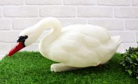 figura ogrodowa łabędź do stawu oczka pływająca 45 x 17 cm   fft-2-7041